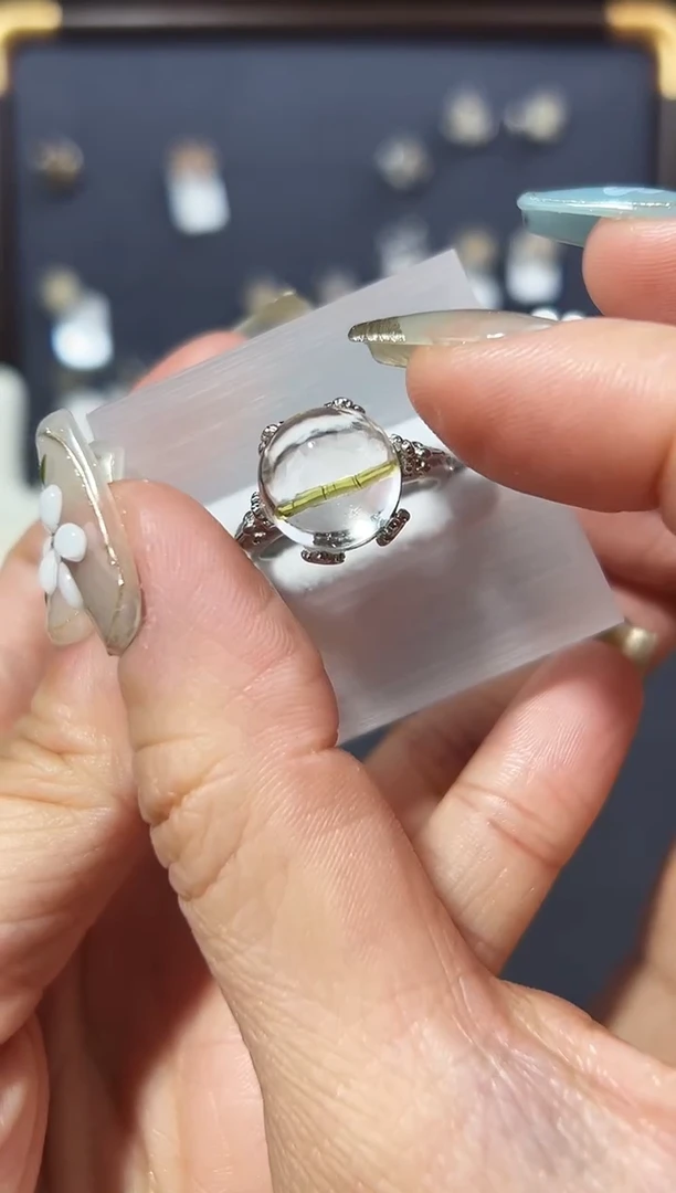 【闪购商品】水晶戒指银S925镶嵌发一（17）