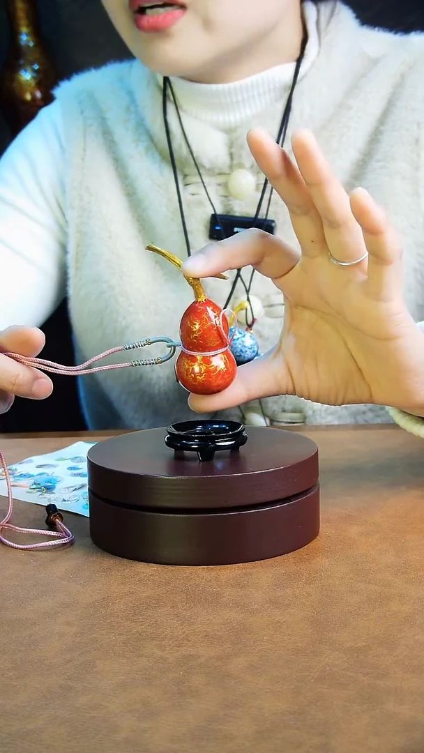 【闪购商品】185直播一物一图大漆酒葫芦送底座送挂绳