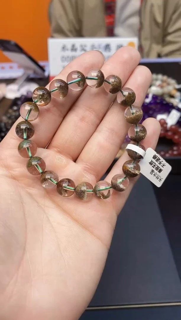水晶手串未镶嵌38绿幽灵10mm