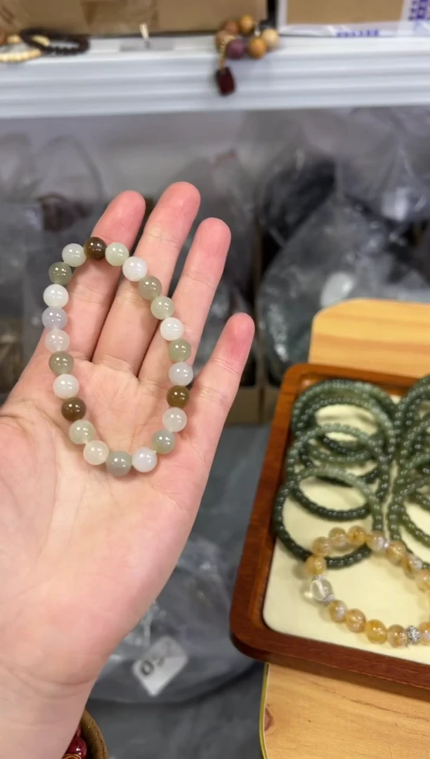 【闪购商品】和田玉手链未镶嵌和田玉多宝圆珠手链[229]