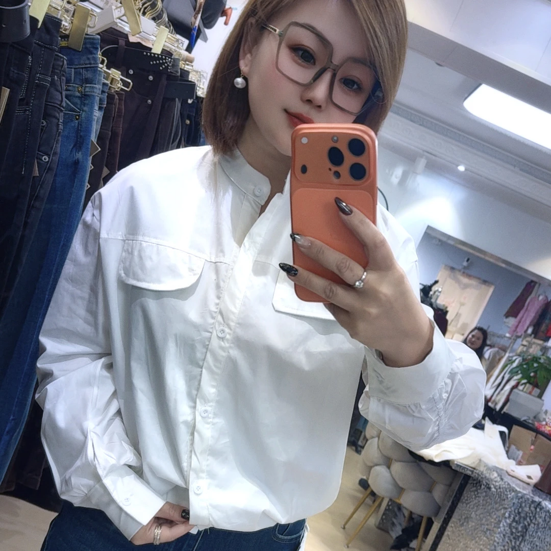 【王大艳家】流25227，休闲白衬衣