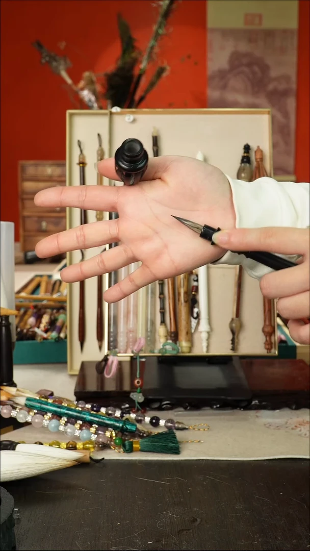 138号闪孤品高货毛笔链接 清水试笔 蘸墨不退