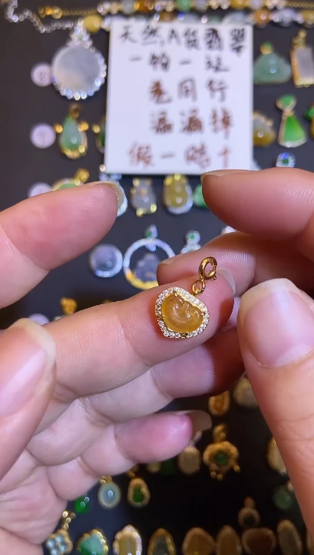 吊坠(不含链)银S925镶嵌翡翠1