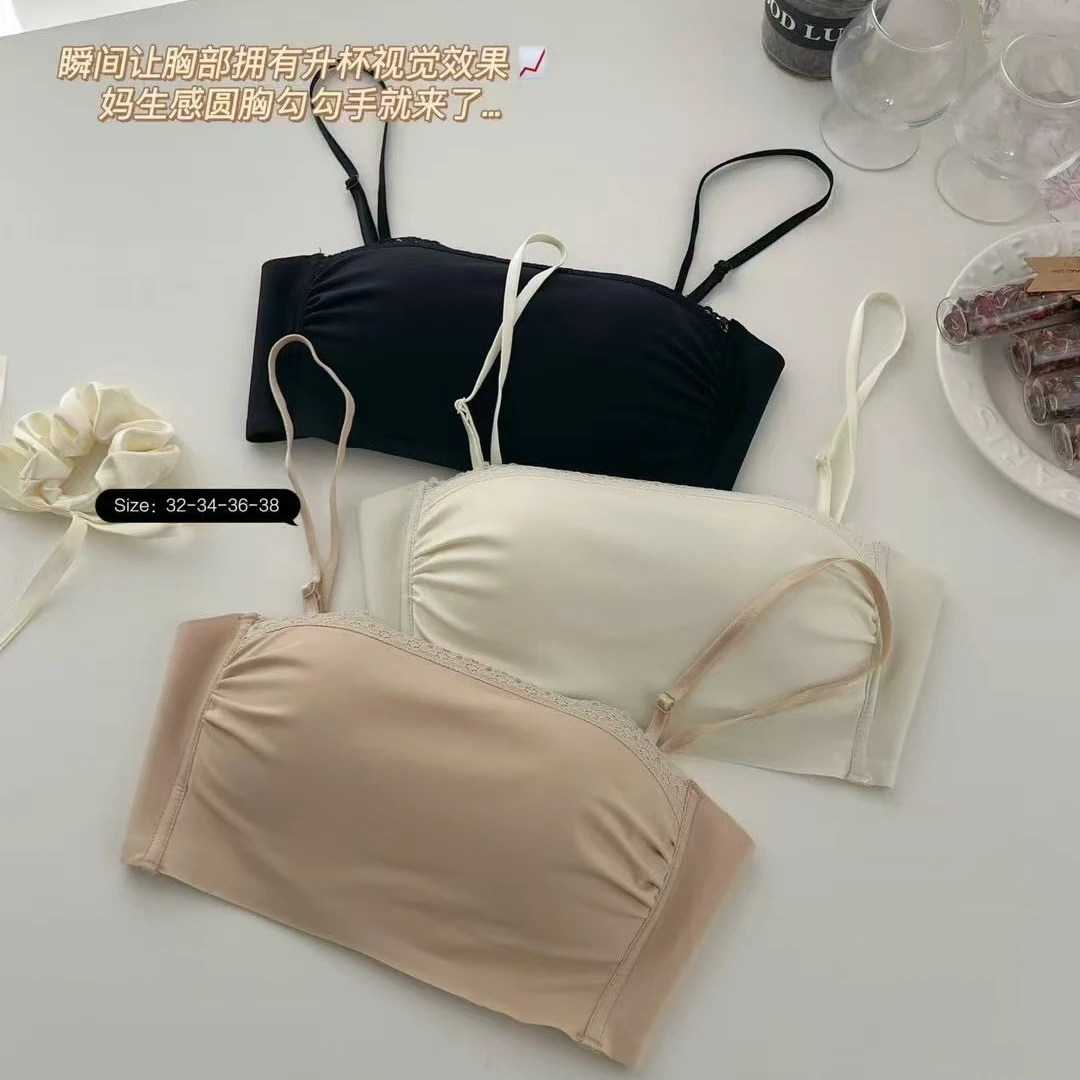 良云阁海绵垫聚拢美背薄款无痕美背文胸文胸小胸内衣无肩带抹胸