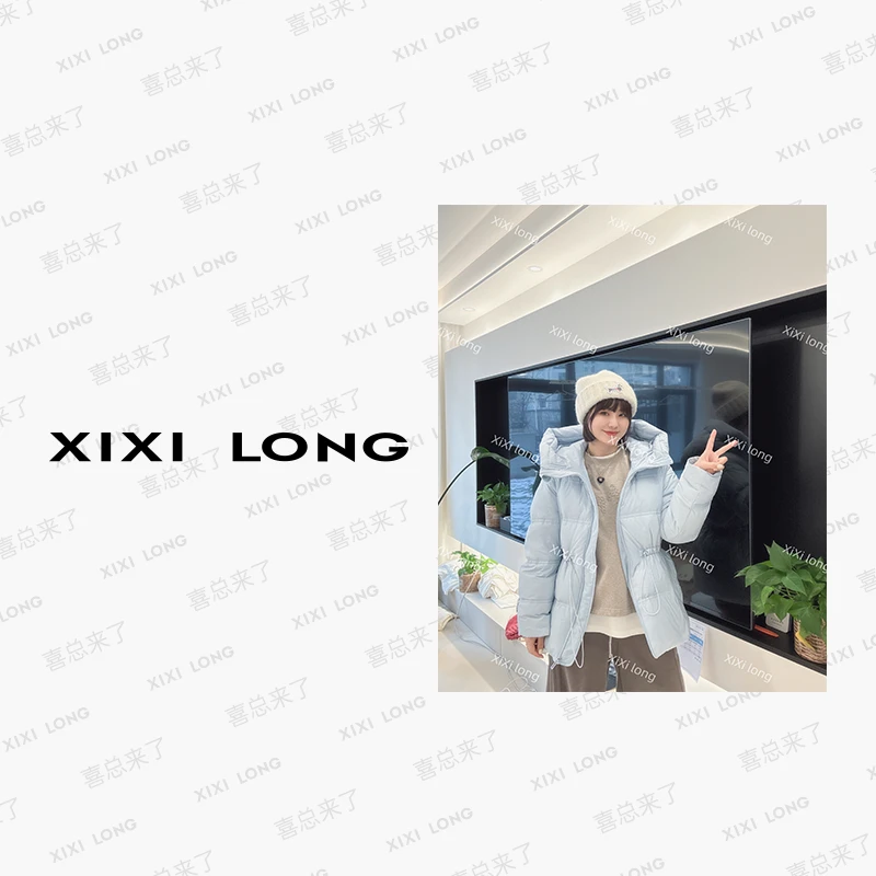 大喜【小蛮腰】三防新国标90白鸭绒收腰款羽绒服(帽子棉的)DX243060