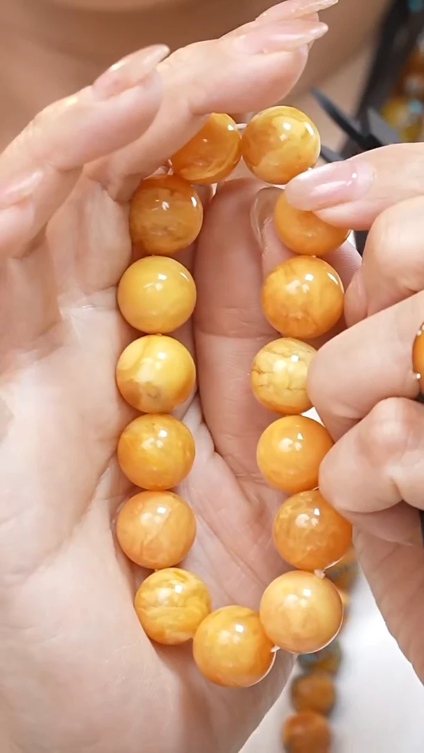 蜜蜡颈饰未镶嵌5894天然蜜蜡珠宝奇石云端妖孽妖花全部保真