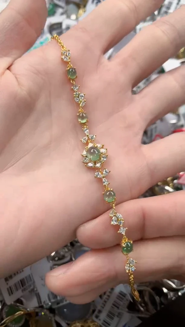 银S925镶嵌戒指翡翠6---3