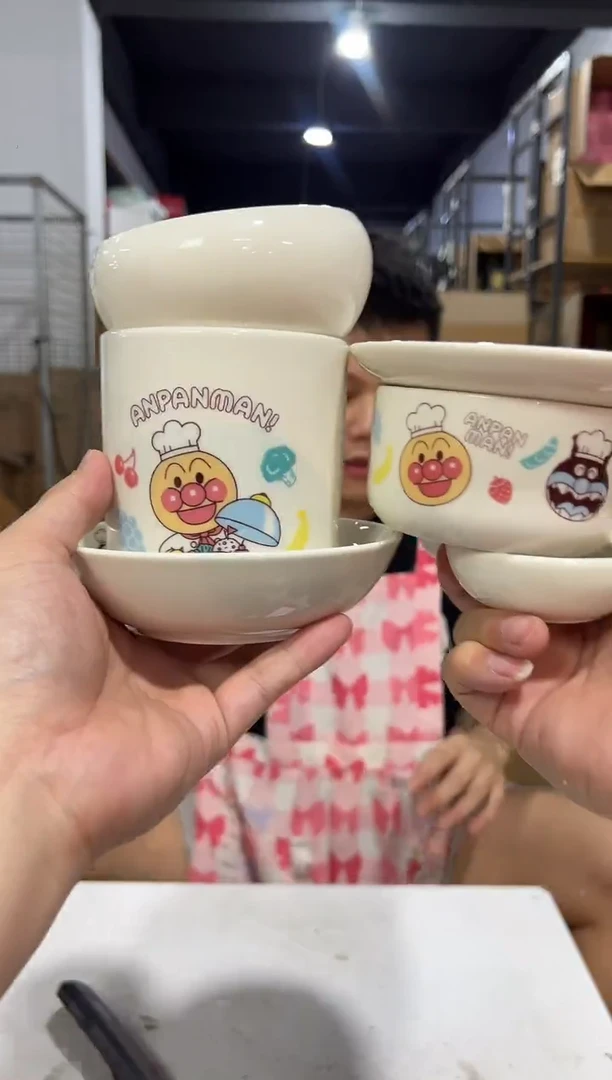 瓷片面包超人餐具6件套
