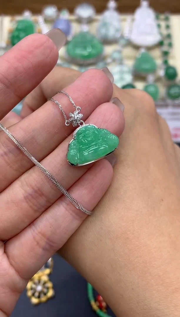 【闪购商品】翡翠颈饰18K金镶嵌325-中国好珍宝