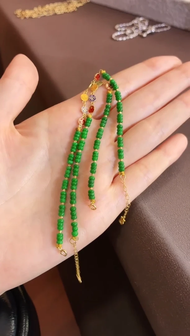 18K金镶嵌手链翡翠手饰 多样性发货 发其一