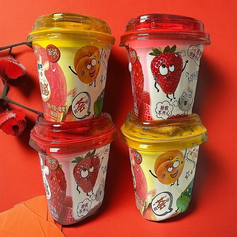 【同城配送】蒙牛大果粒风味酸牛乳草莓味+黄桃味（3月产）260g*4杯