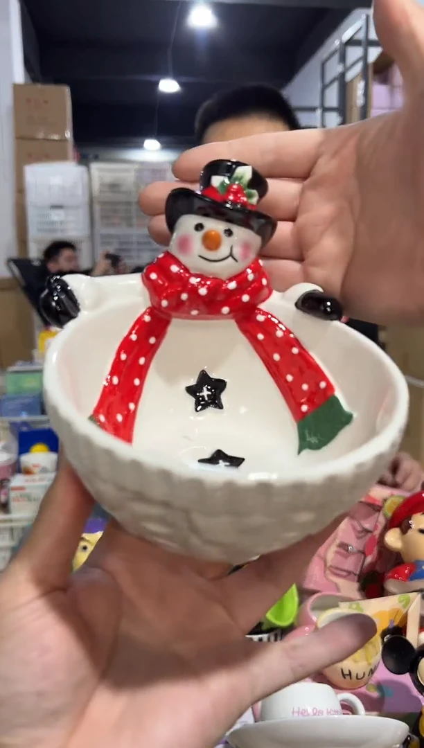 【闪购商品】杯陶瓷原盒雪人碗