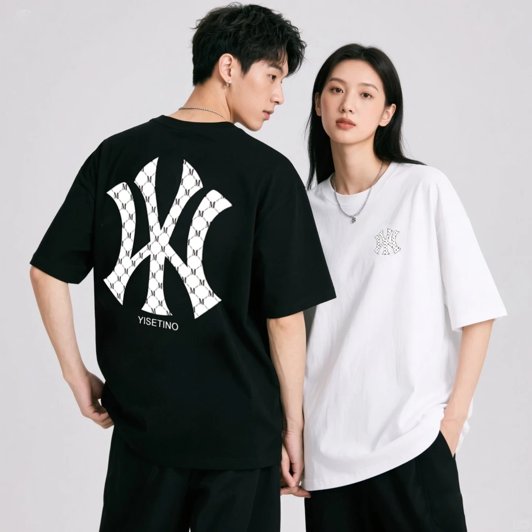 纯棉潮流T恤高级经典印花重磅设计休闲t情侣男士女生夏季短袖Y17#