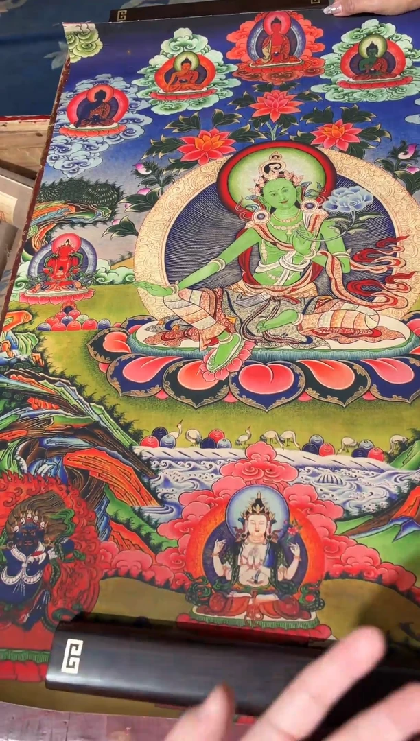 卷轴画龙妹唐卡直播tk16