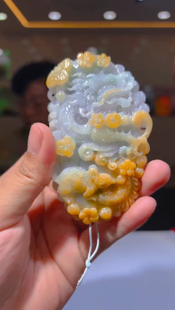 未镶嵌定制翡翠19/1021/L/发其一件/龙