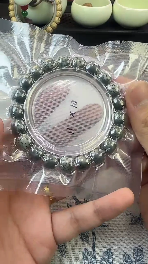 手串星月菩提2石玉料糯冰单圈11×10高透精工福利