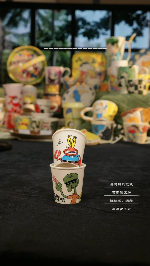 【闪购商品】摆件亲工手绘陶瓷-