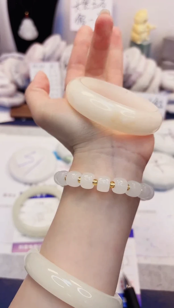 【闪购商品】石英质玉手镯未镶嵌115-财气镯-圈口58