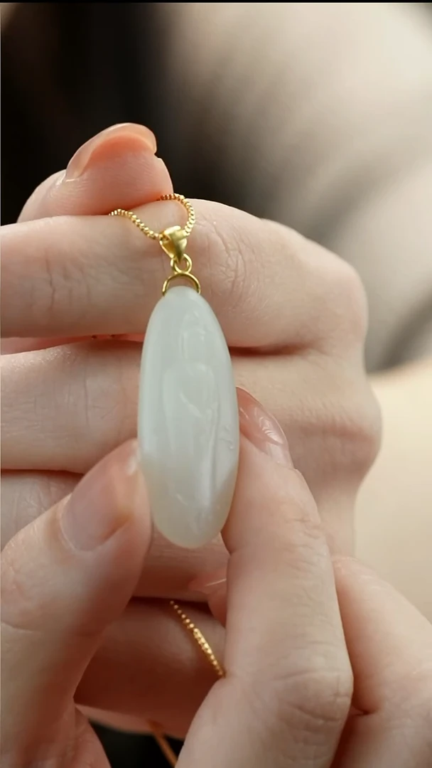 未镶嵌手串和田玉随形观音