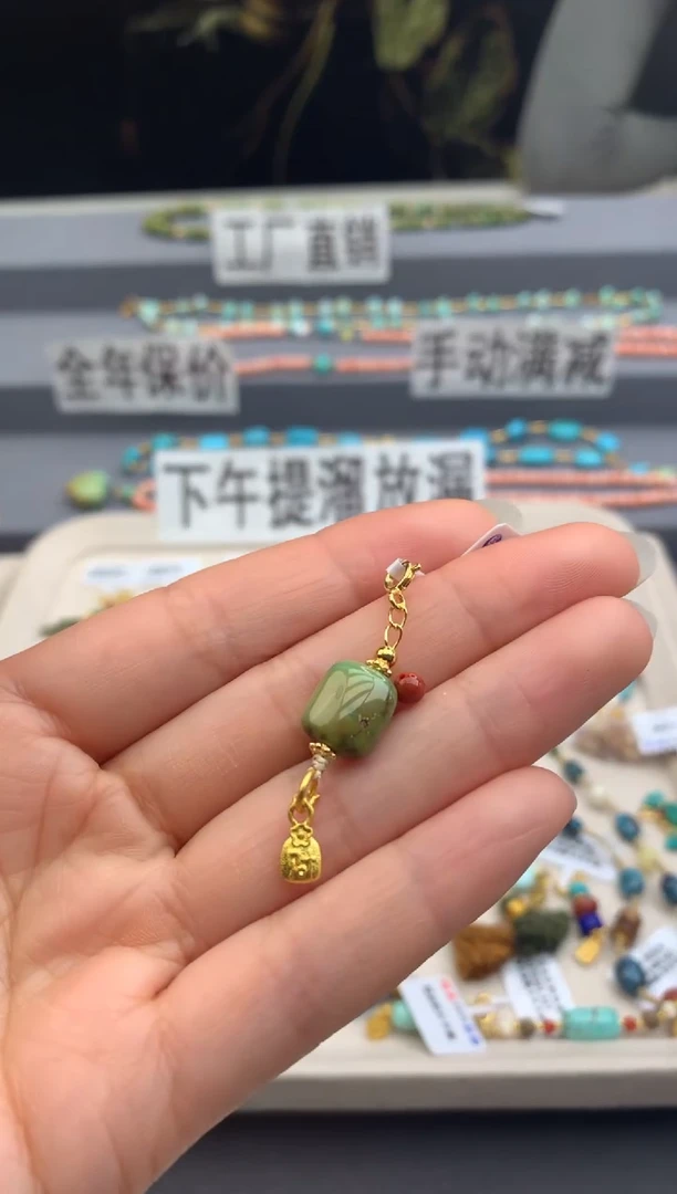 银S925镶嵌提溜南红玛瑙茜.H80