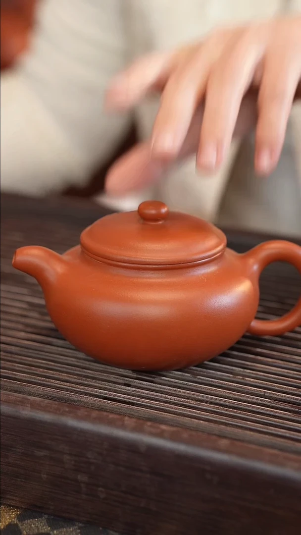 茶壶紫砂仿古 朱泥 半手工 280cc