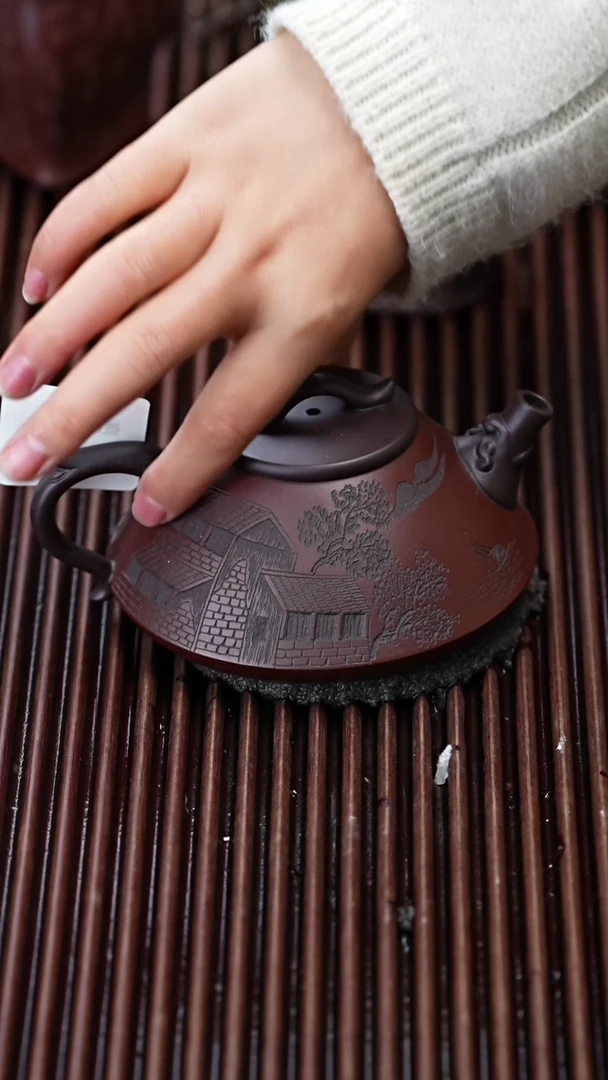 茶杯紫砂微瑕紫砂红江南石瓢
