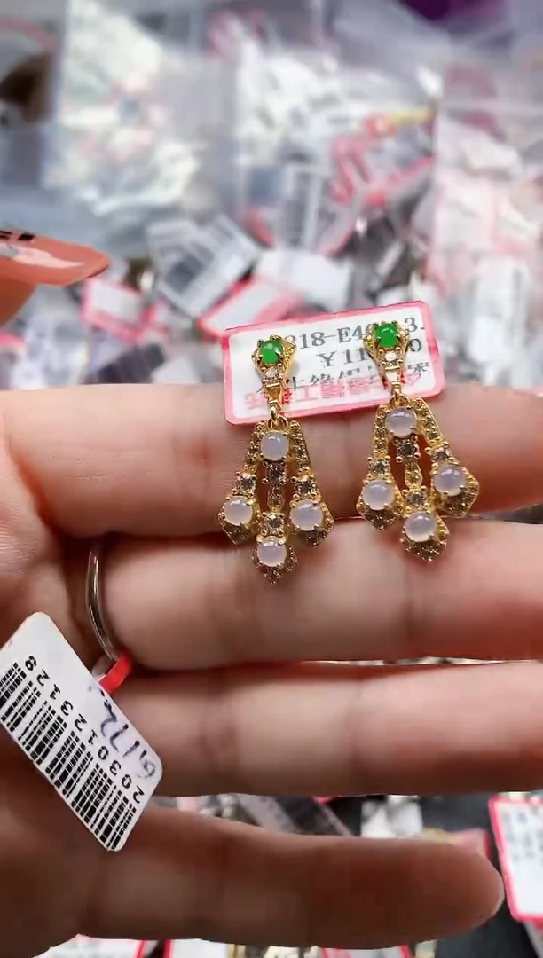 银S925镶嵌戒指翡翠天然A货缅甸翡翠