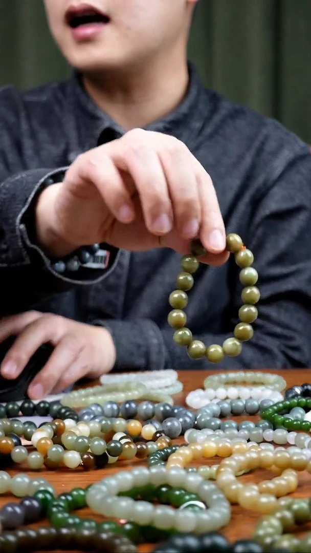 未镶嵌手链和田玉（糖玉）黑羊洞碧玉7