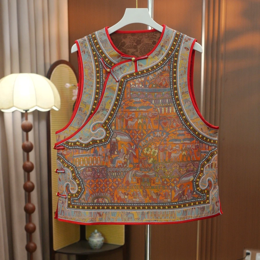 《罗马假日》新中式高级感轻奢复古喜庆减龄贵气减龄马甲女