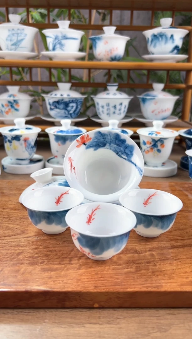 【闪购商品】微瑕线条莲130ml內绘+美人杯3