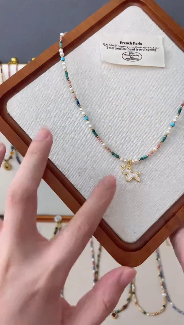 石英质玉钛钢项链5号