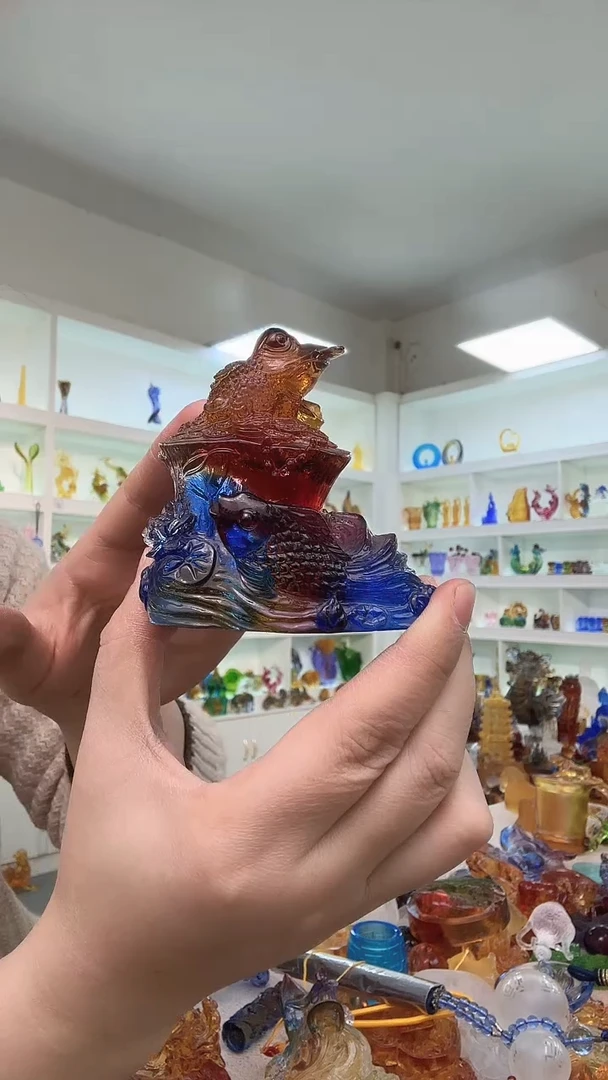 手工艺品琉璃金蟾