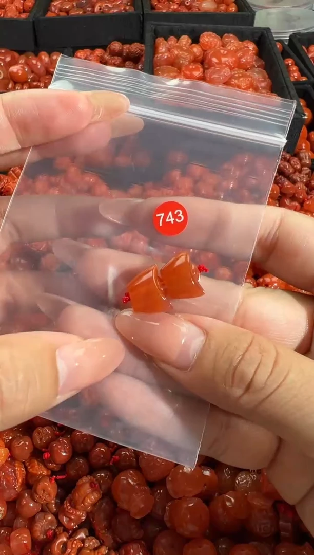 南红玛瑙未镶嵌颈饰1
