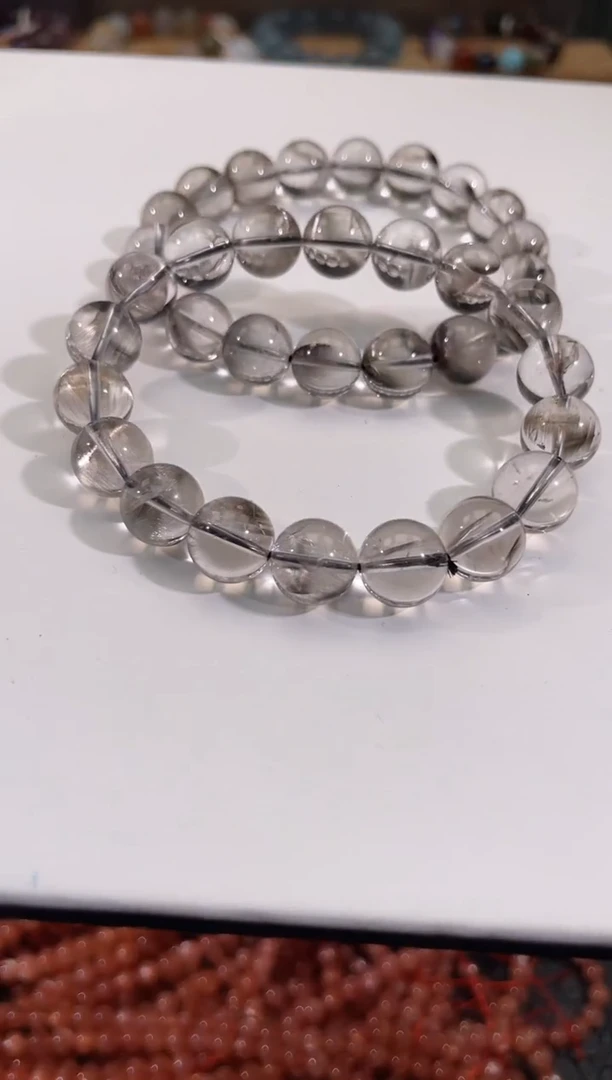 水晶手链未镶嵌多样性发一10+黑银钛