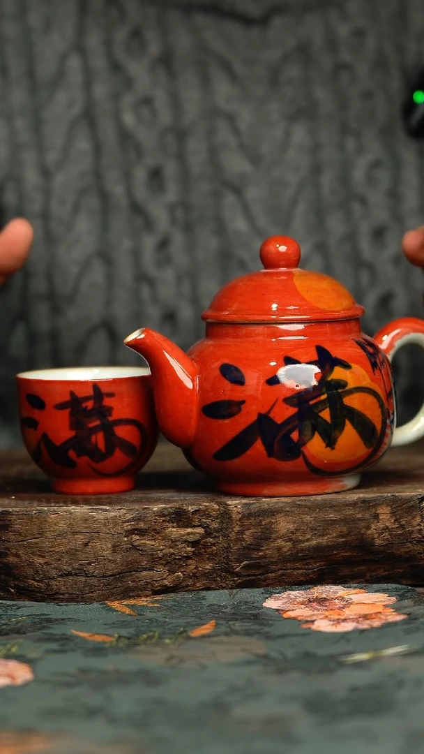 【闪购商品】杯釉下彩手工手绘同款陶器