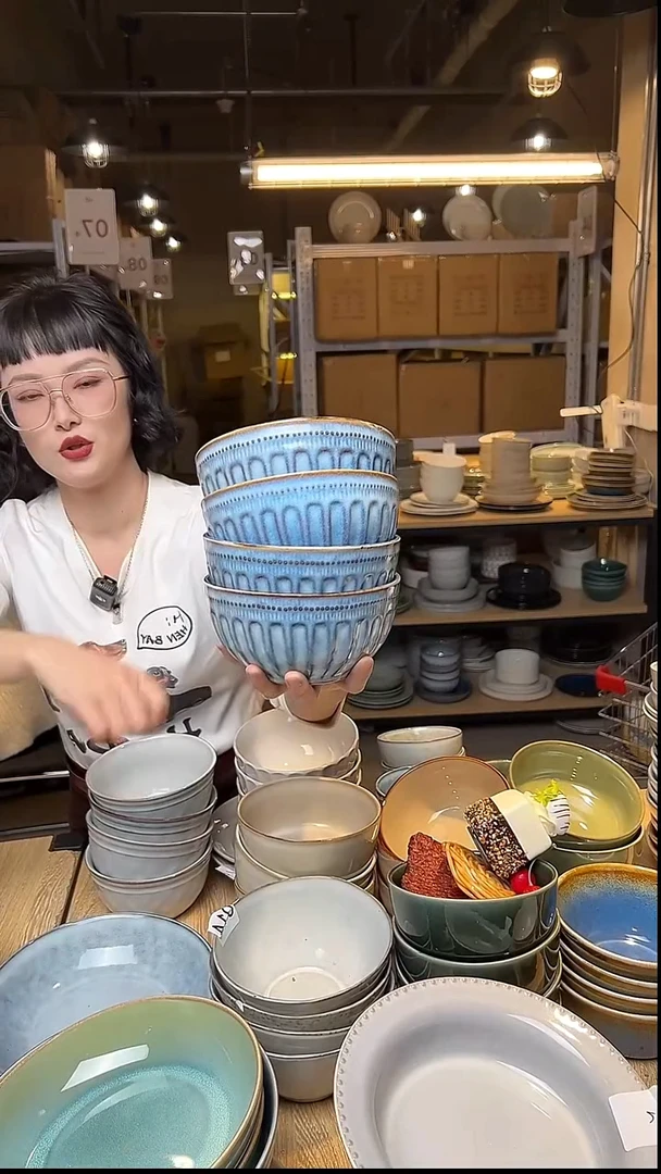 瓷148外贸尾货窑变釉下彩默外微瑕