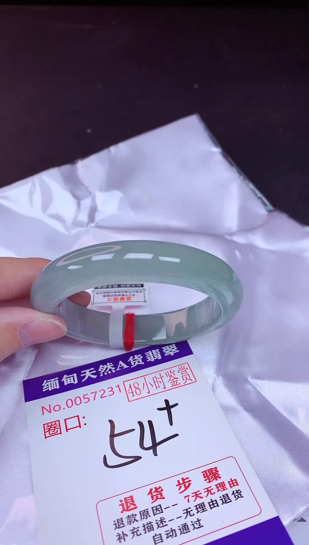 未镶嵌手镯翡翠54（48小时鉴赏期 ）