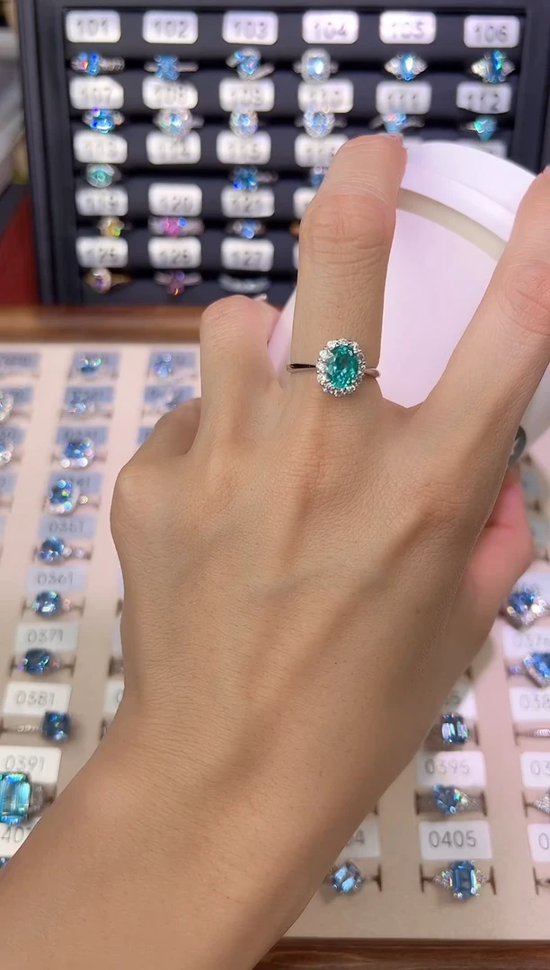 碧玺戒指银S925镶嵌0000