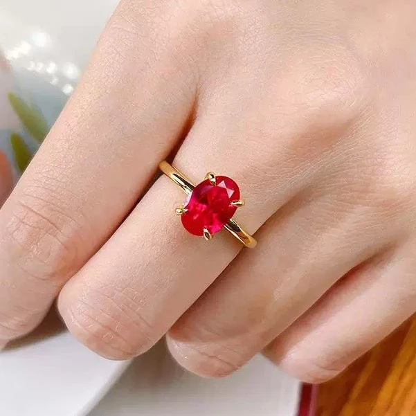 XINGMANG推荐复古红宝石戒指001