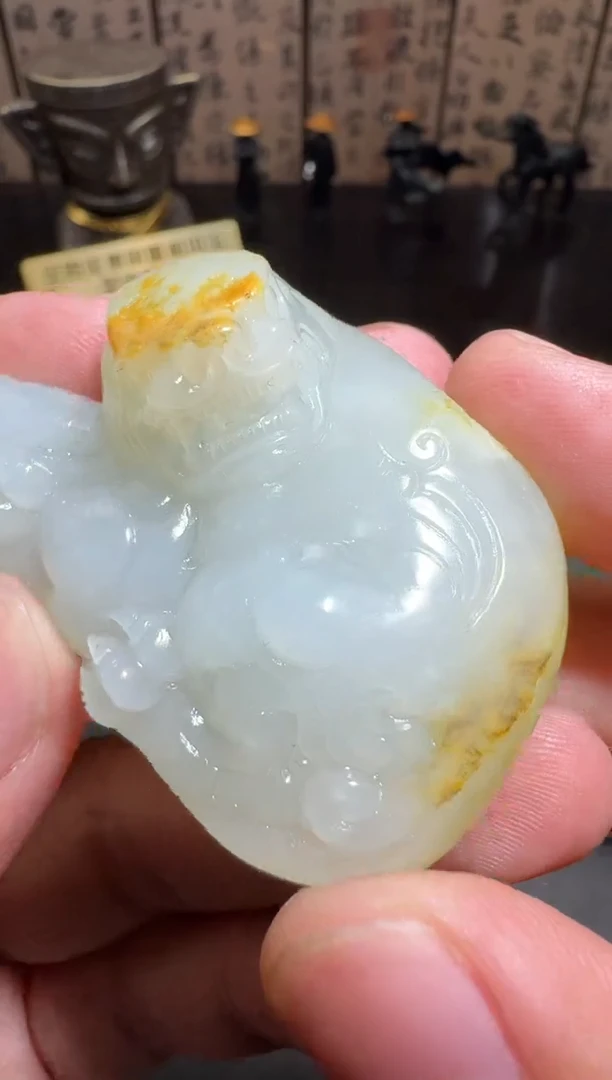 和田玉未镶嵌挂件和田玉