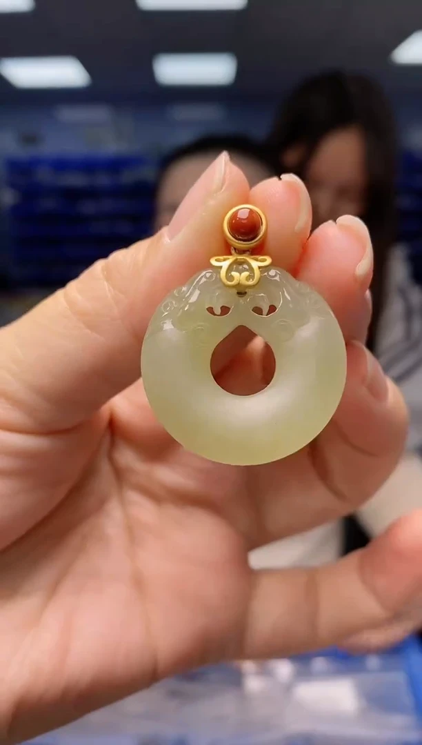 【闪购商品】和田玉吊坠(不含链)银S925镶嵌  DZ1484