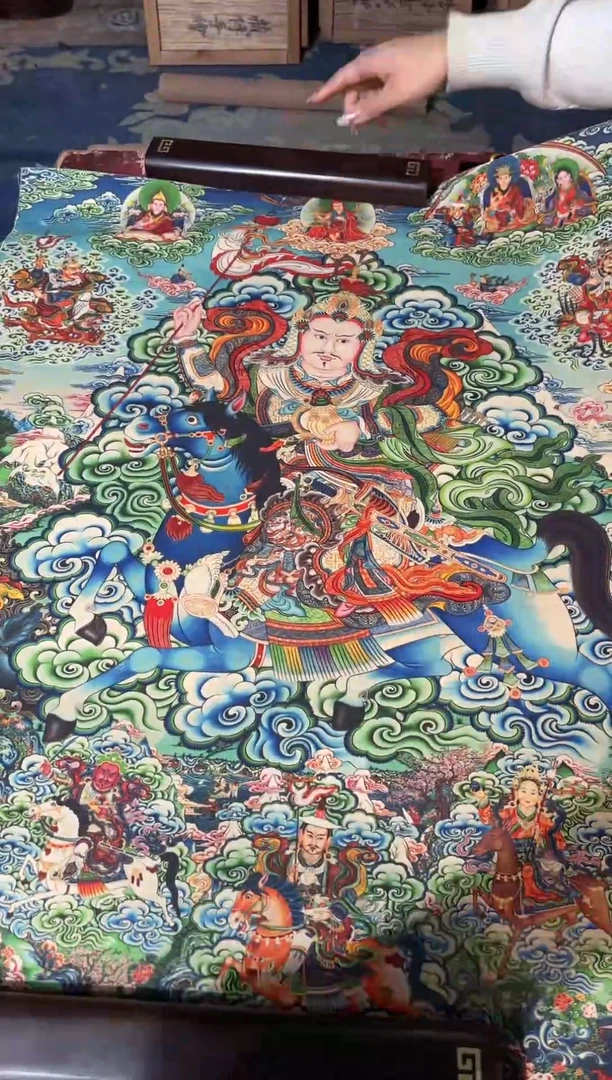 卷轴画龙妹唐卡直播tk16