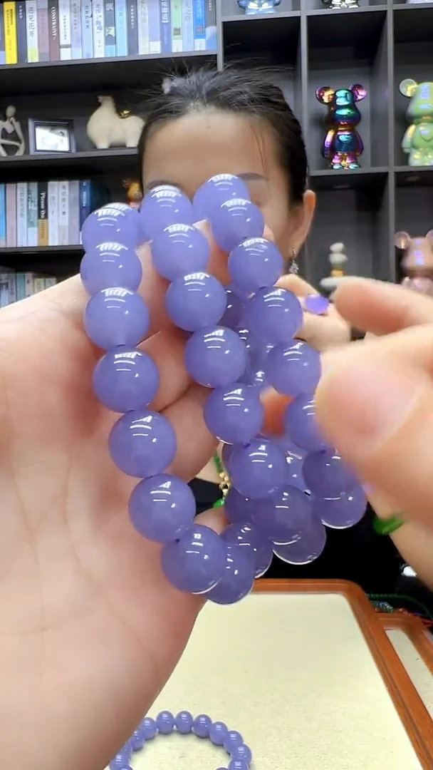 翡翠未镶嵌颈饰沉白diy劲饰12mm手链