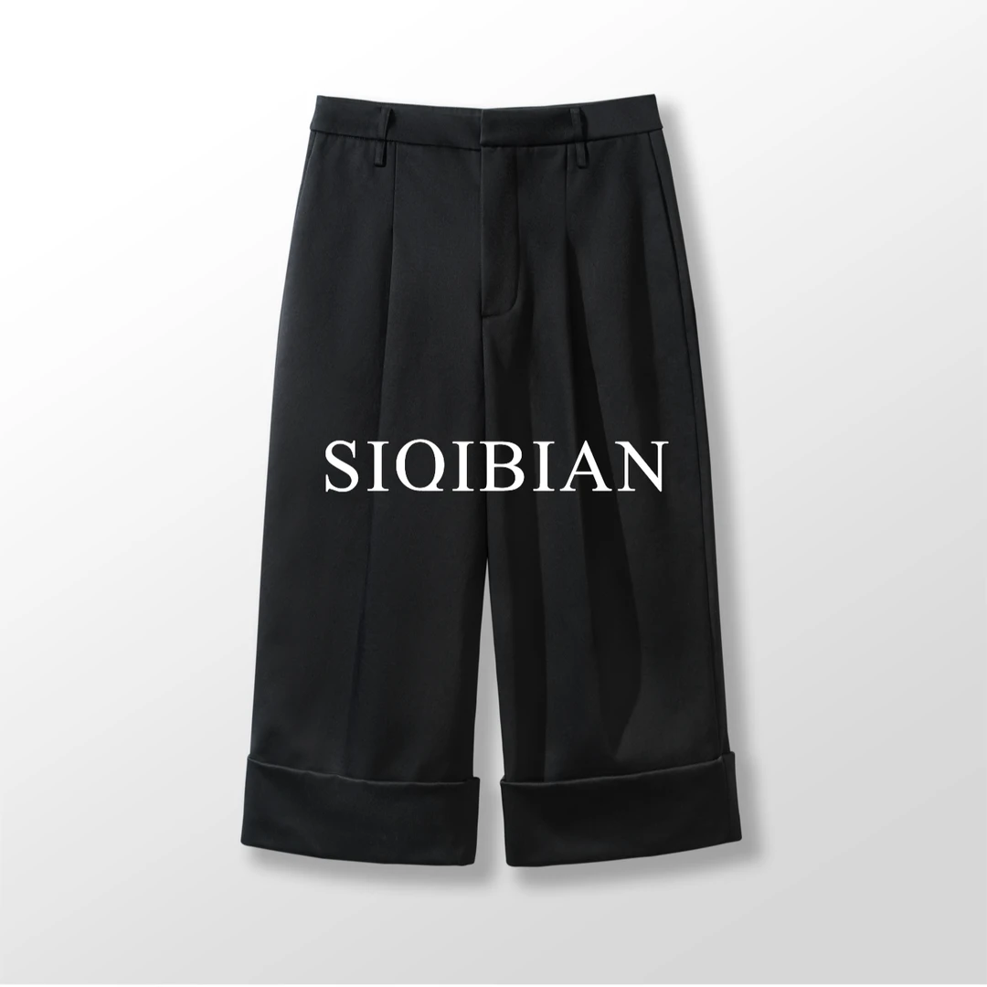 SIQIBIAN ｜25SS秋季新品休闲百搭重磅八分裤-SQ-KZ084