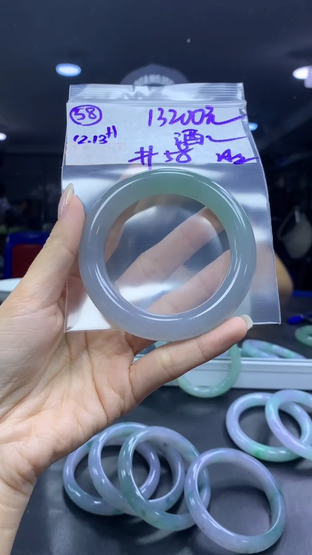 未镶嵌定制翡翠酒*58手镯58+13200元+拍一发一