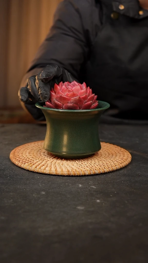 【闪购商品】瓷片泥泥手工花盆口11高8