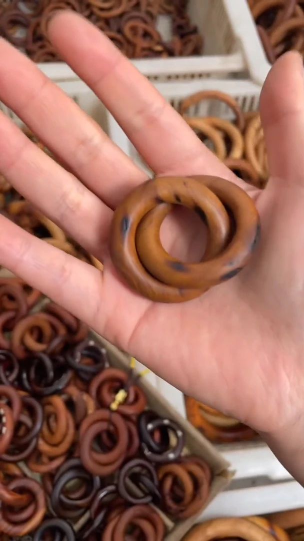 【闪购商品】木枣木刻星小乾坤圈微瑕随机发