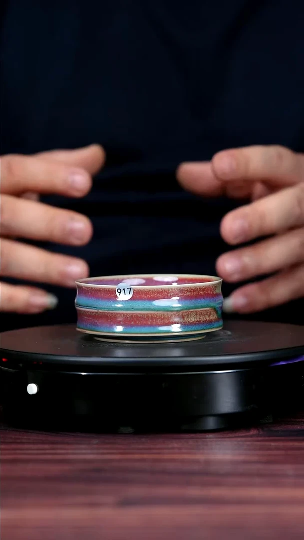 其他钧瓷917#盼龙窑一级品原矿钧瓷竹节普洱杯