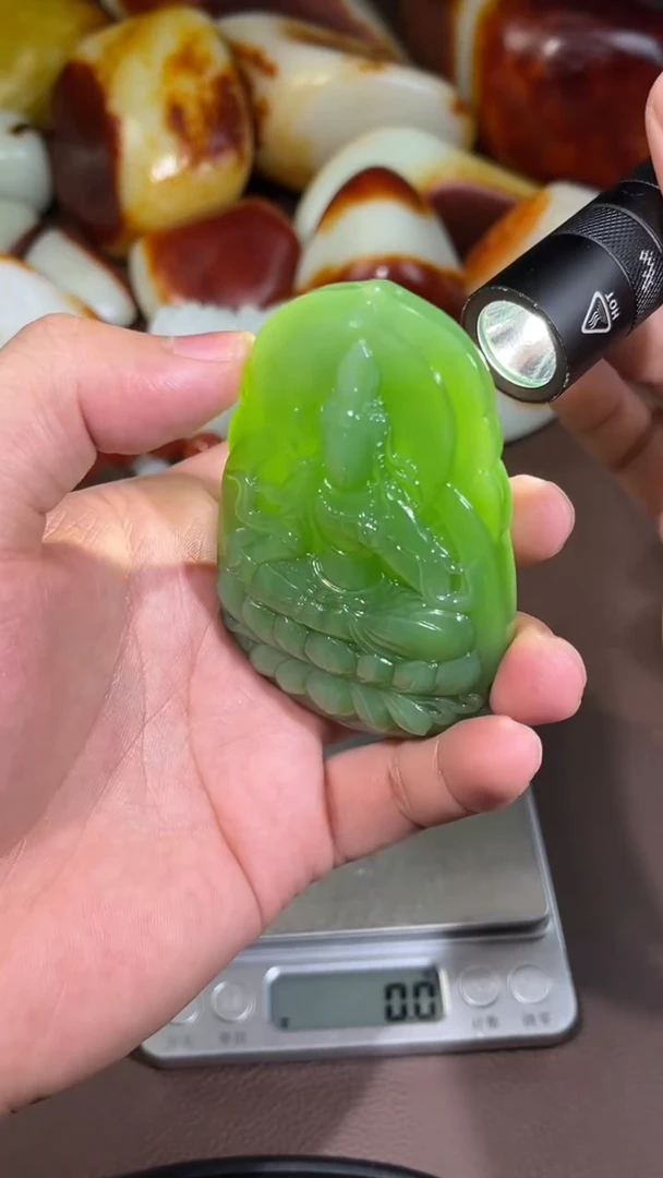 吊坠(不含链)未镶嵌和田玉妞**志吊坠