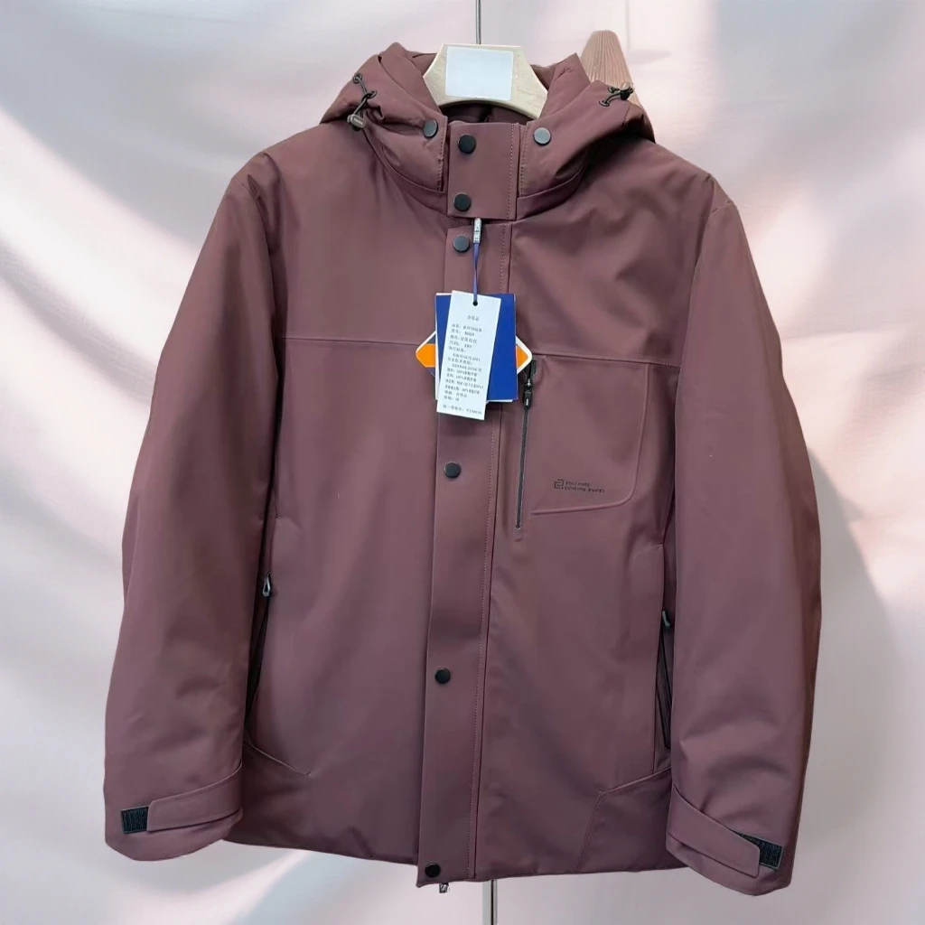 商务撤柜休闲羽绒服男可脱卸帽风活里活面双层羽绒外套88660